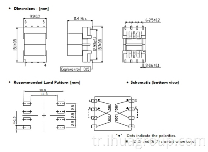 EP SMD darbe transformatörü Ep SMD pulse transformer